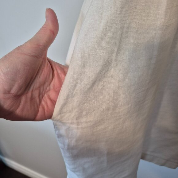 Aritzia Wilfred Caprice White 100% Linen Dress Size Large - Picture 8 of 12